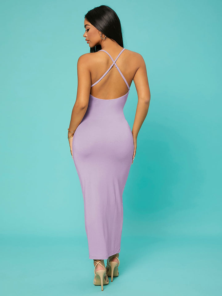 SHEIN lila maxi ruha