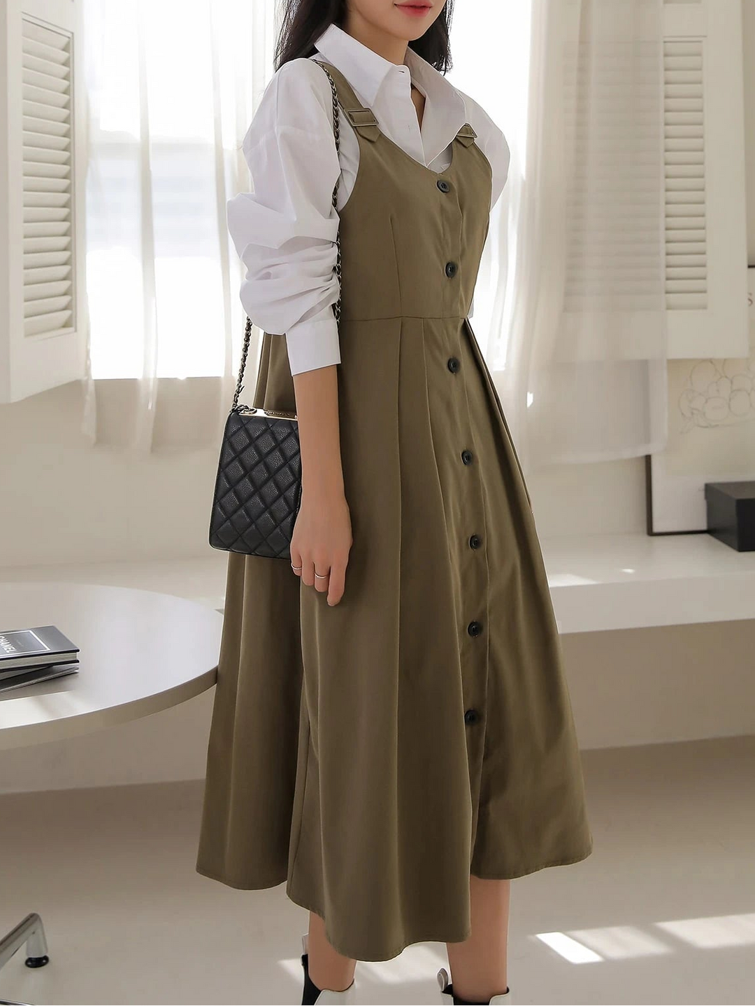Sarafan SHEIN, khaki
