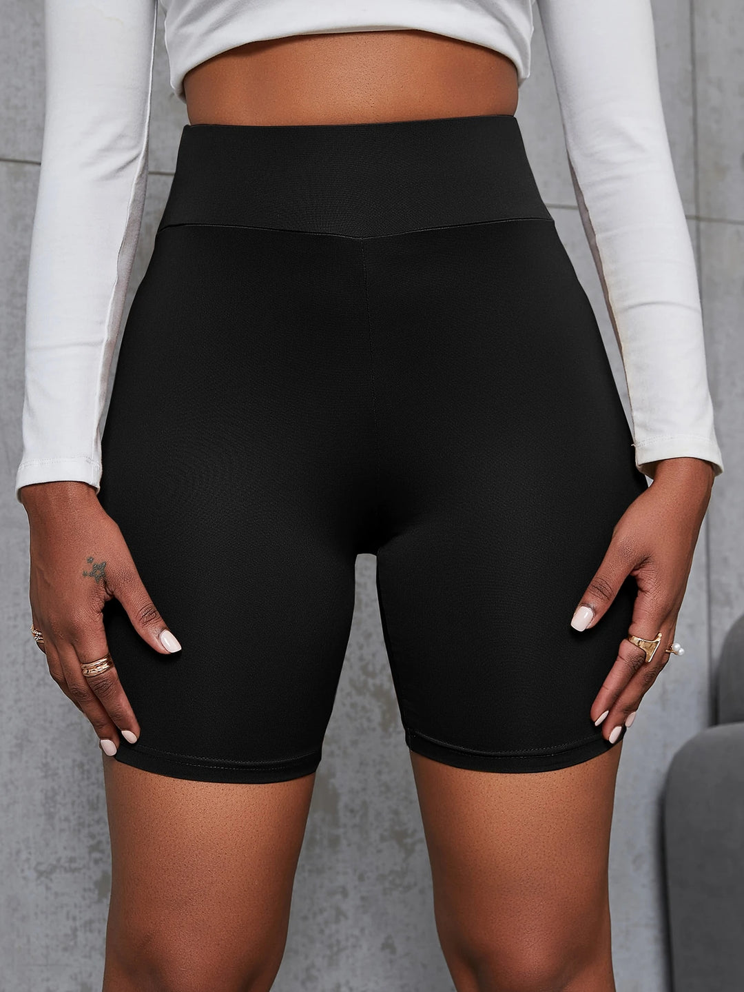 SHEIN rövid leggings, fekete