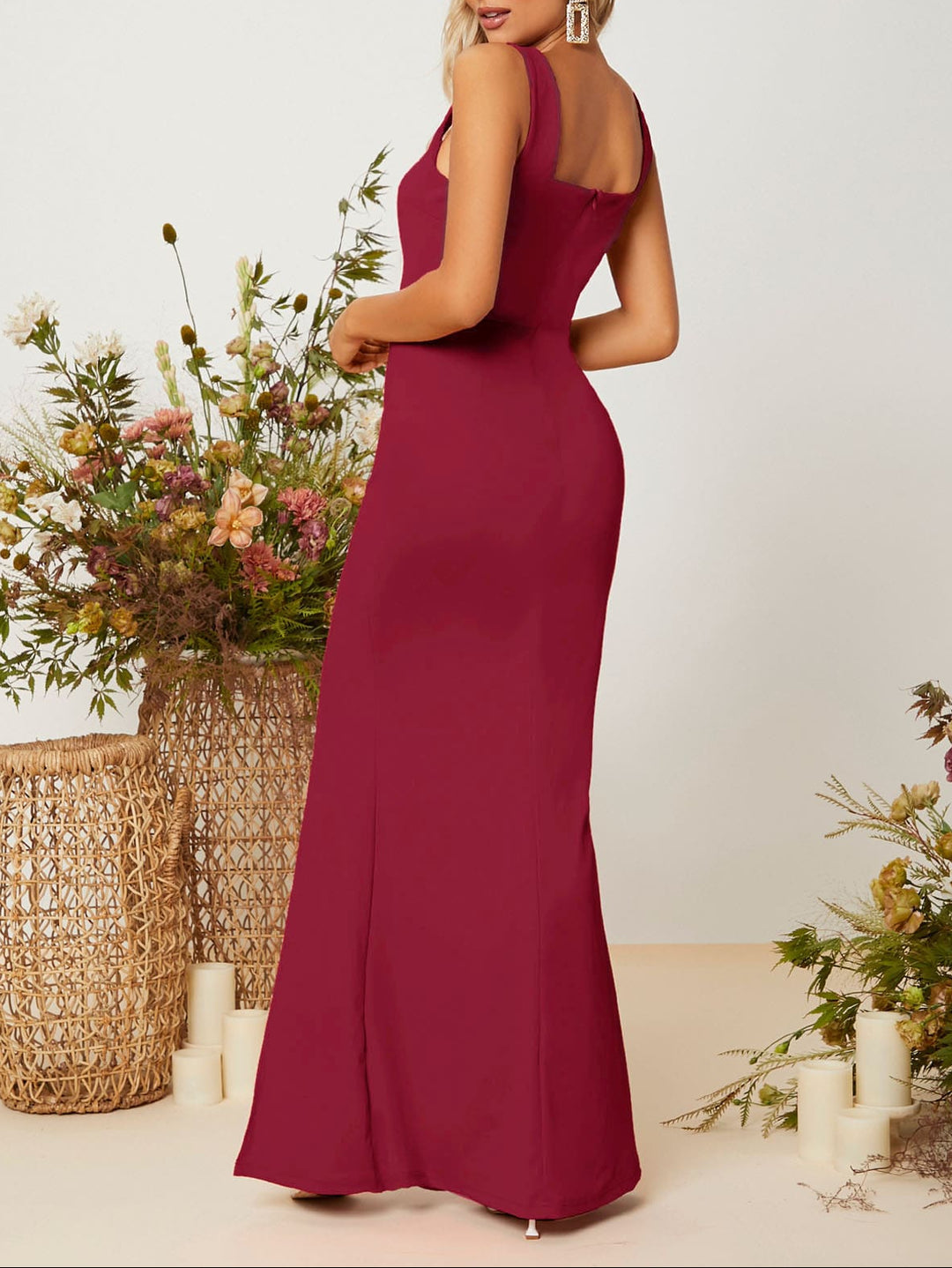 Rochie maxi SHEIN, vișiniu