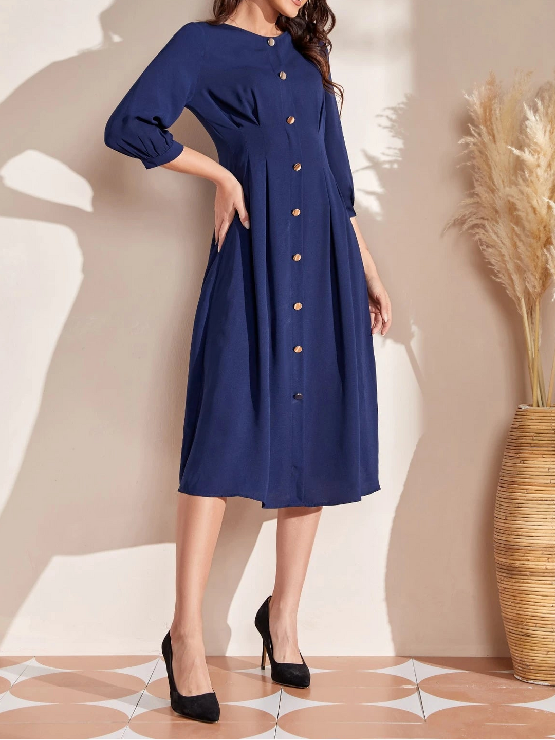Rochie midi SHEIN, albastru