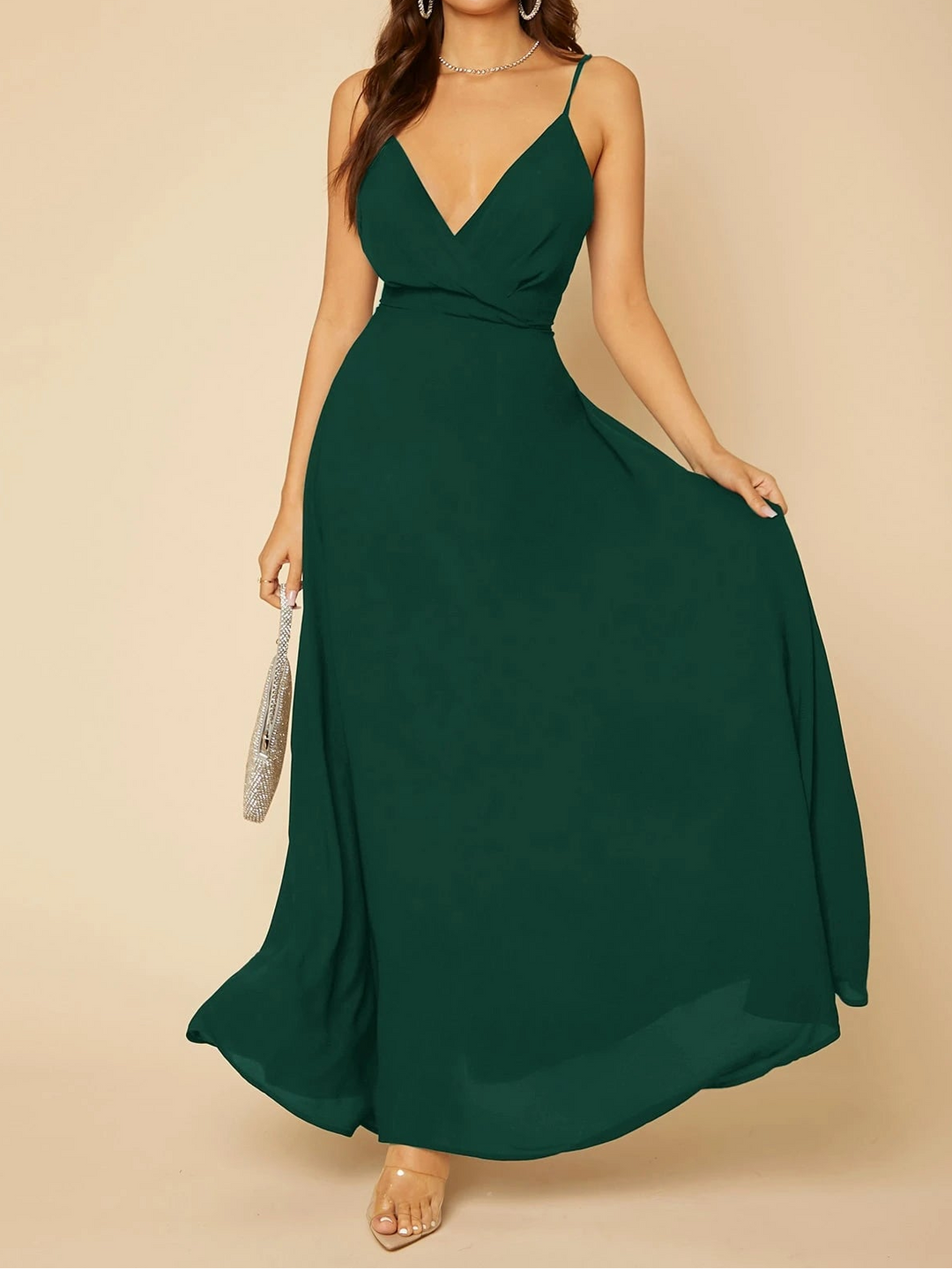 SHEIN maxi ruha, zöld