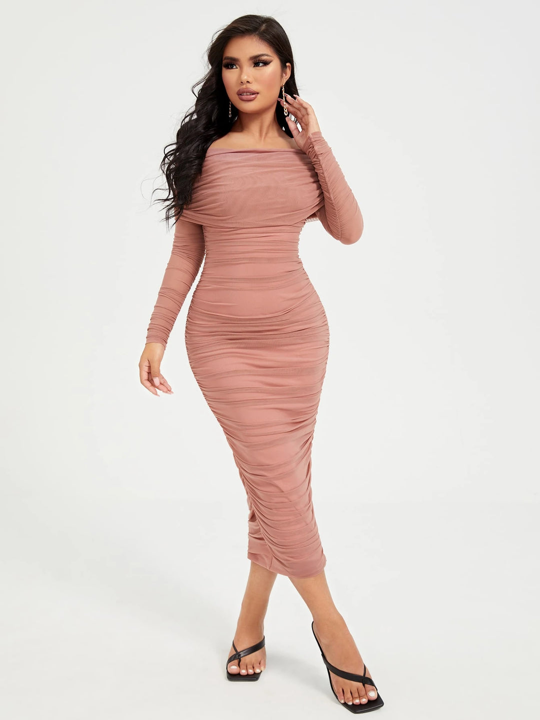 Rochie maxi SHEIN, roz