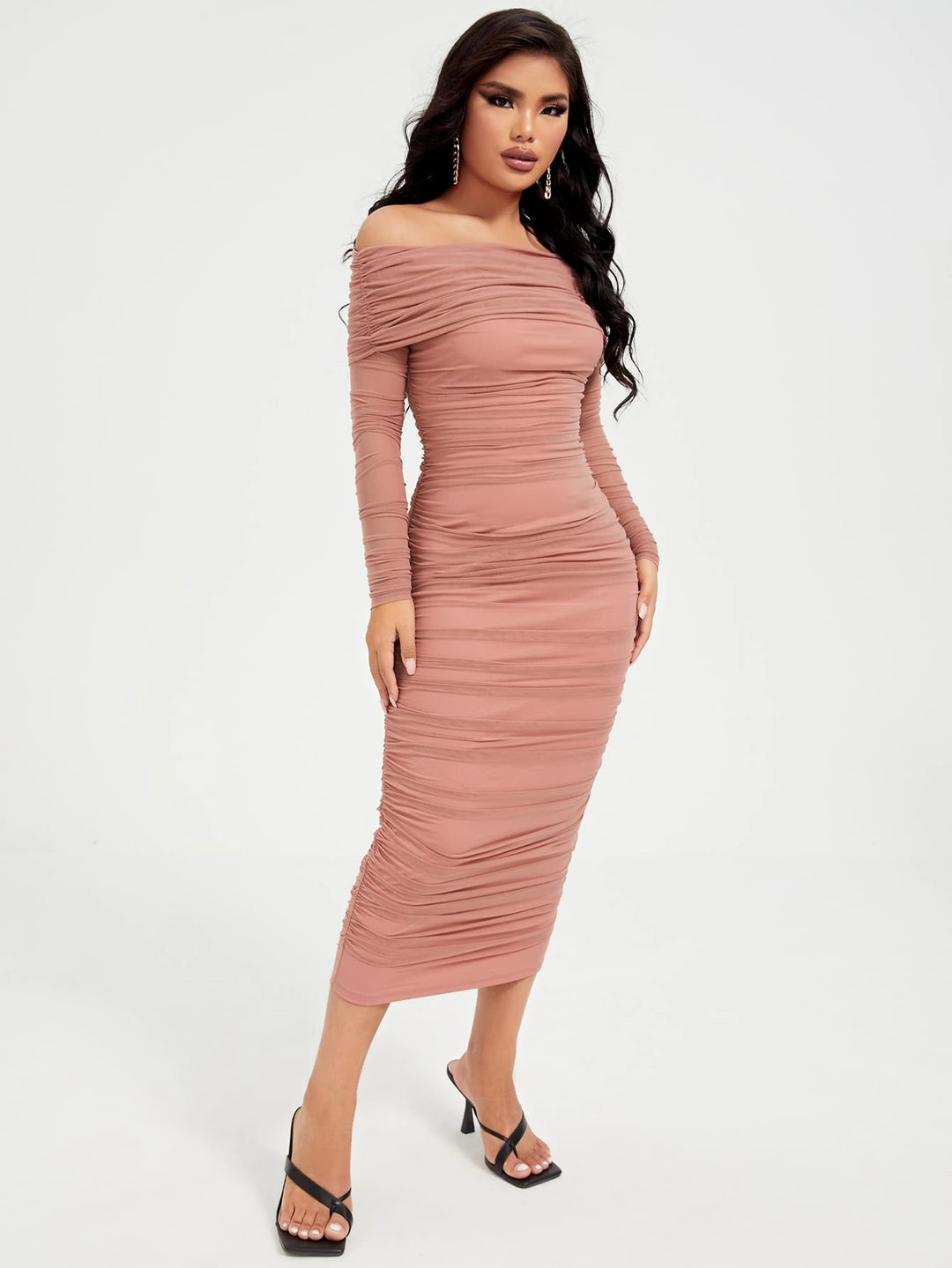 Rochie maxi SHEIN, roz