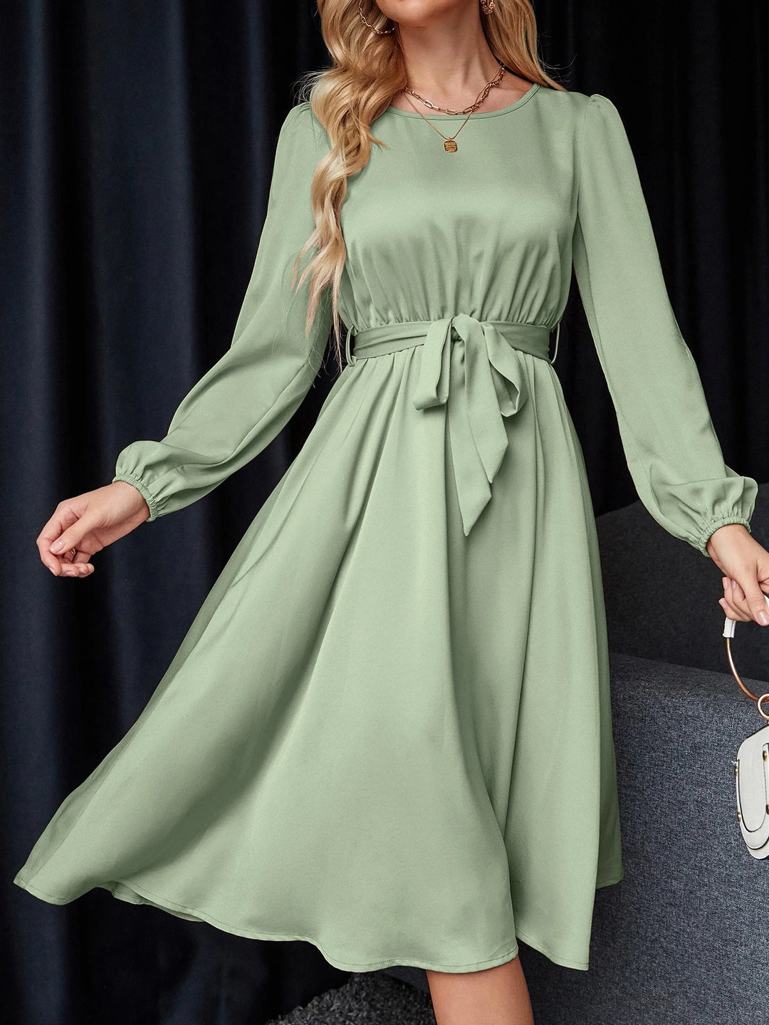 Shein mini ruha, zöld