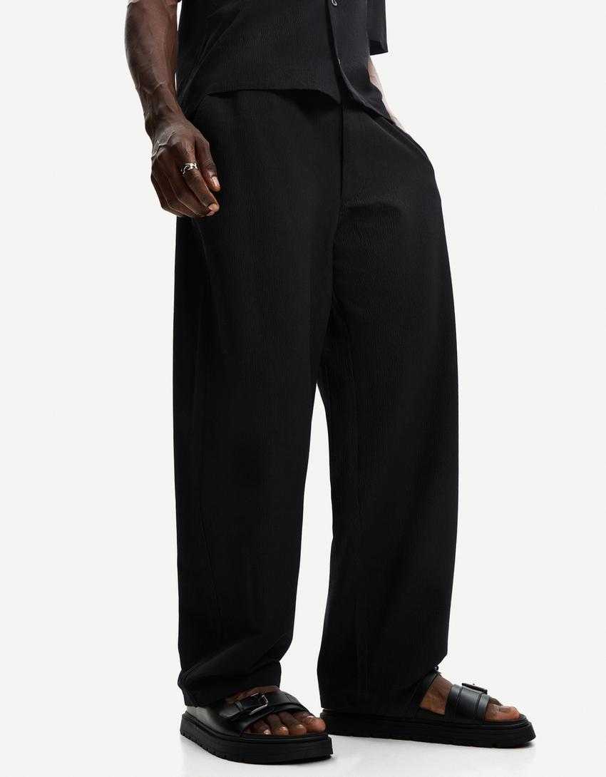 Nadrág BERSHKA, fekete