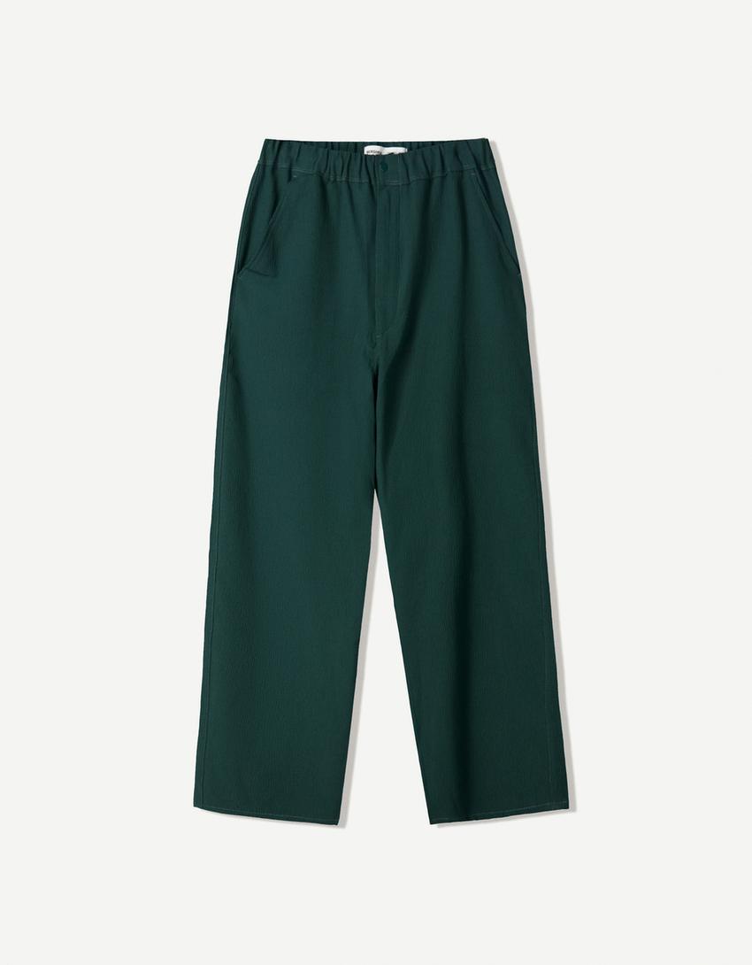 Nadrág BERSHKA, zöld
