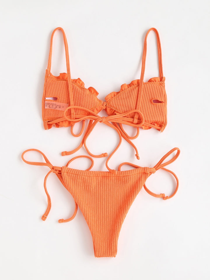 Set bikini SHEIN, portocaliu