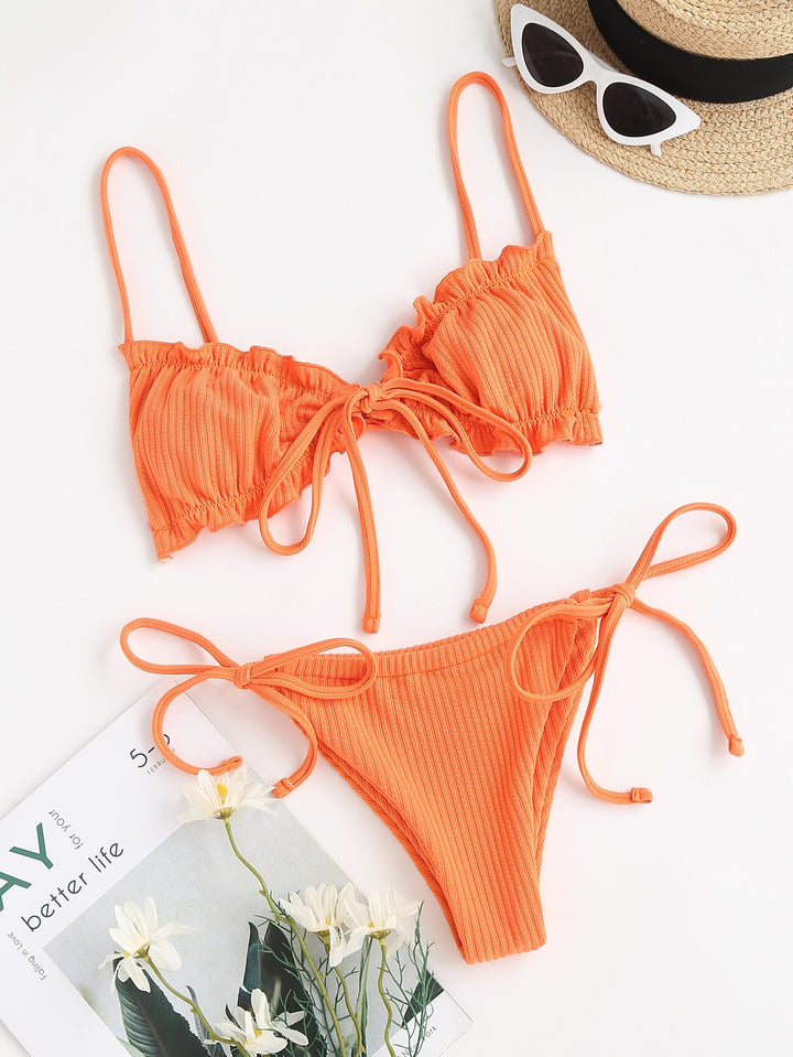 Set bikini SHEIN, portocaliu