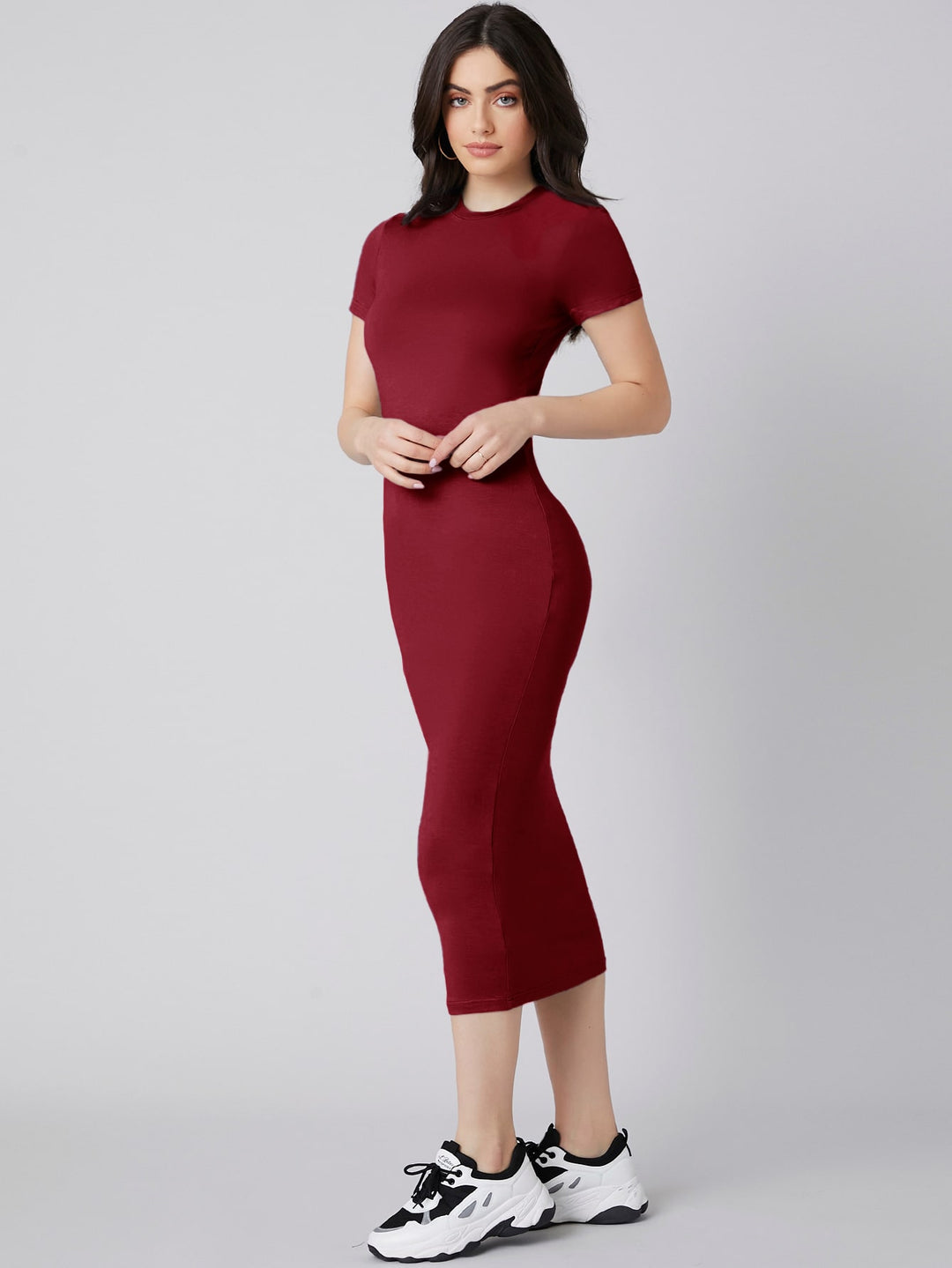 Rochie midi SHEIN, vișiniu
