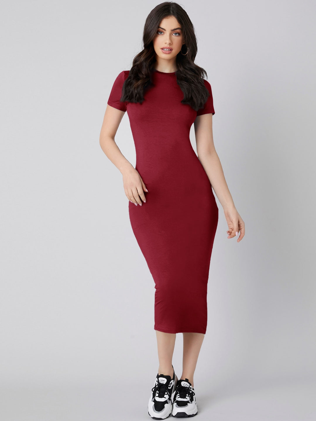 Rochie midi SHEIN, vișiniu