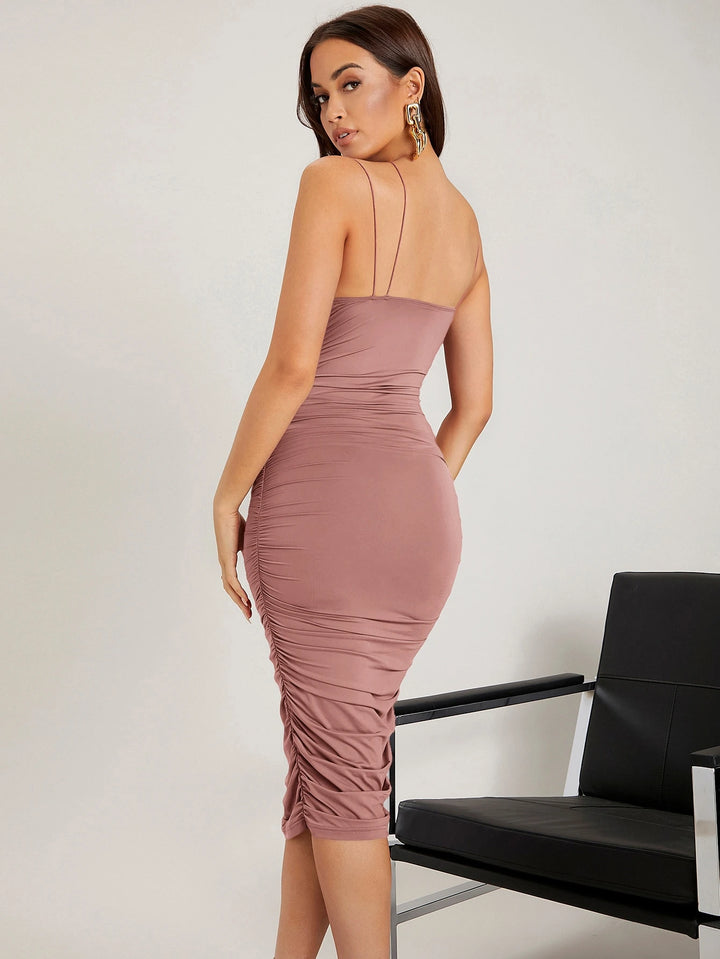 Rochie midi SHEIN, roz