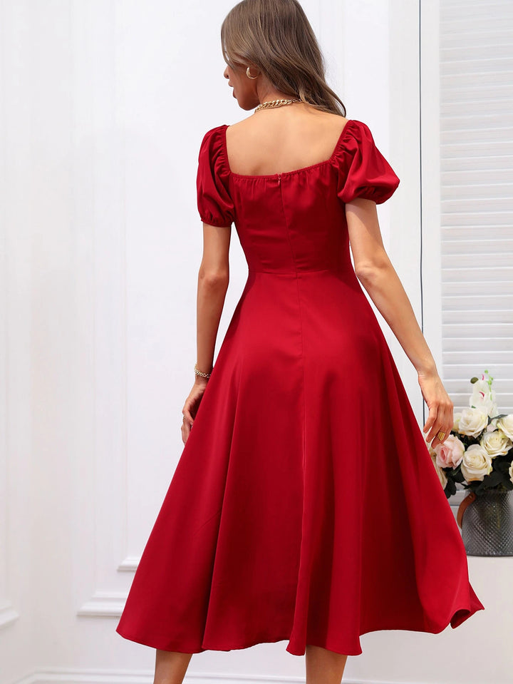 SHEIN midi ruha, piros