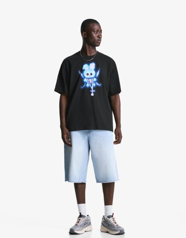 Pólók BERSHKA, fekete