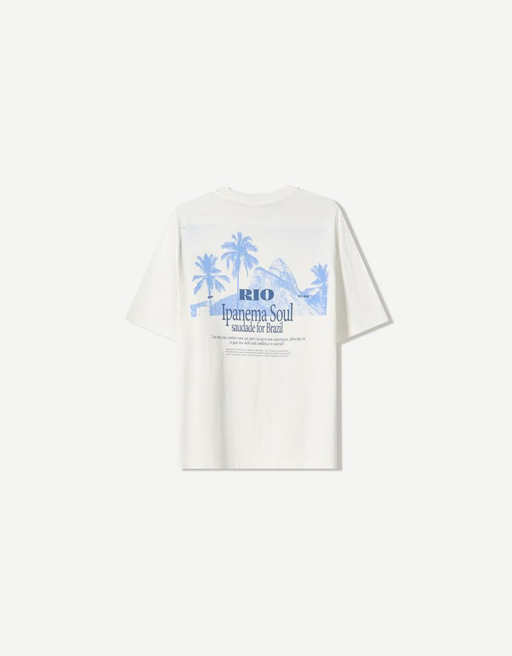 Póló BERSHKA, fehér