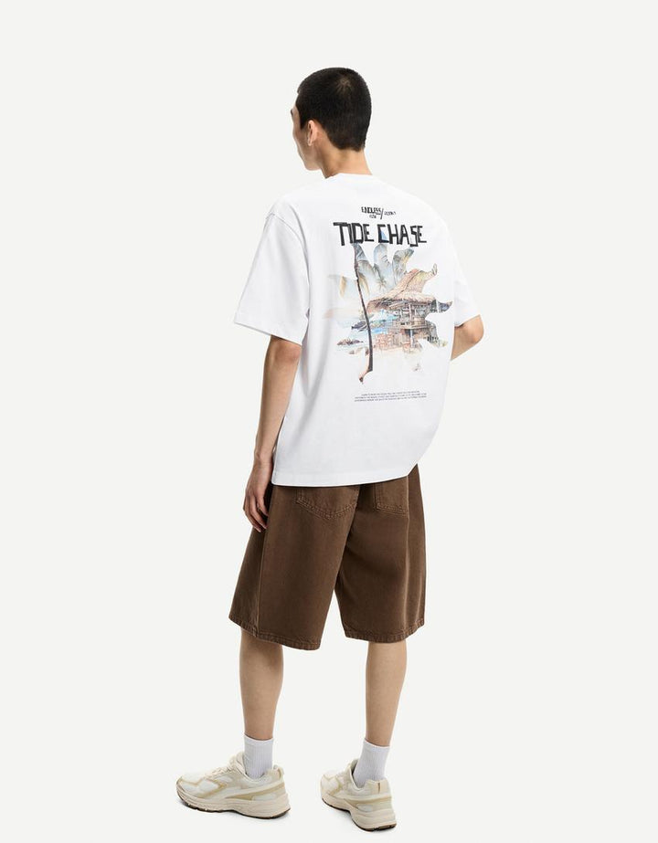 Póló BERSHKA, fehér