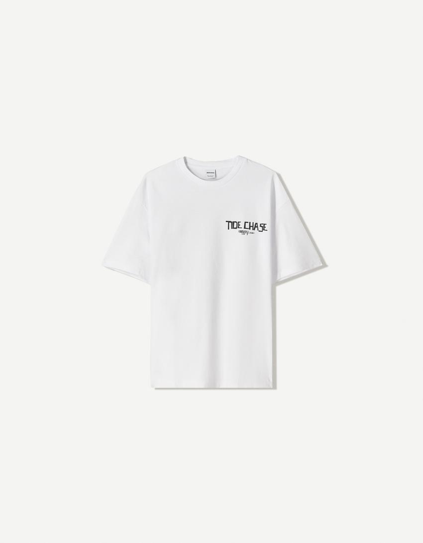 Póló BERSHKA, fehér