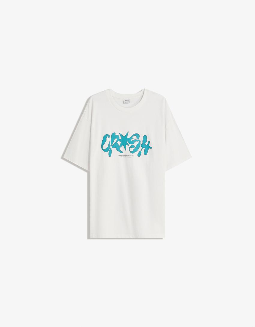 Póló BERSHKA, fehér
