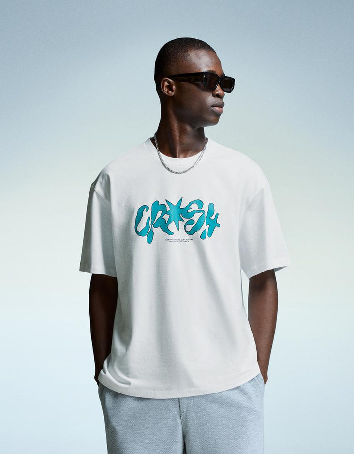 Póló BERSHKA, fehér