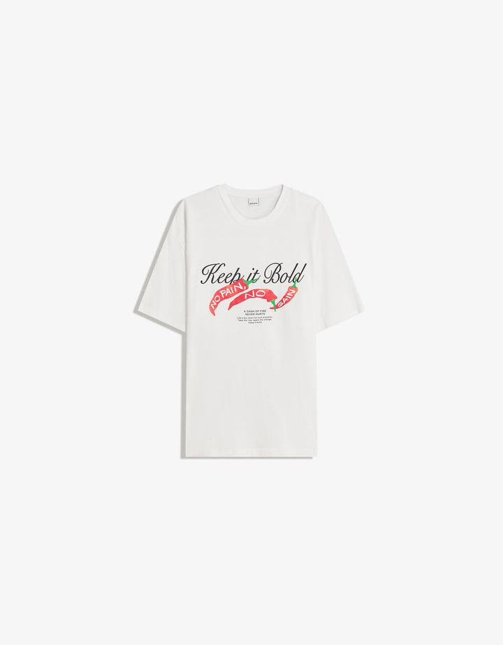 Póló BERSHKA, fehér