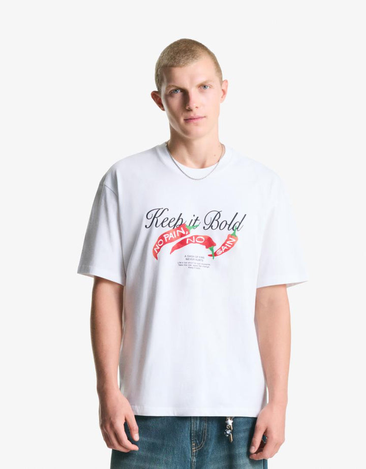 Póló BERSHKA, fehér