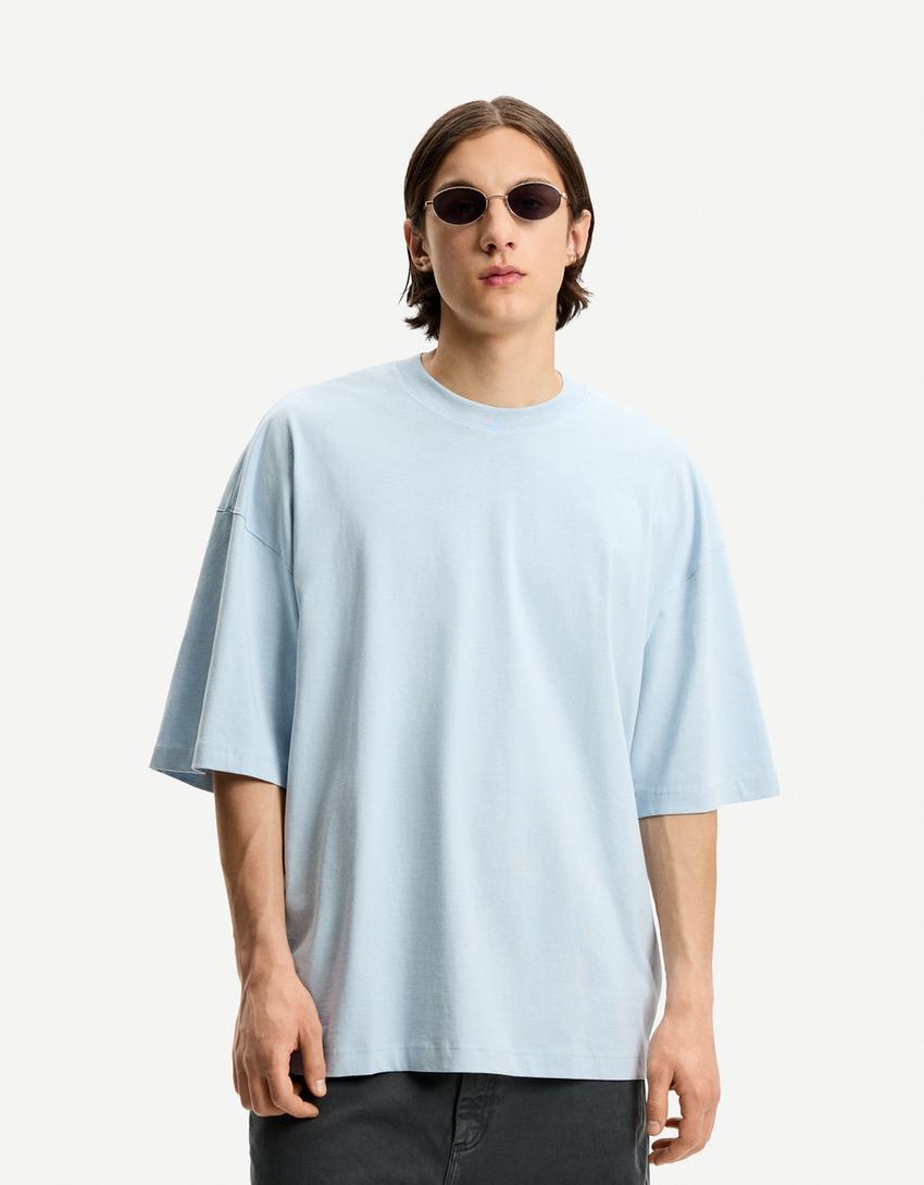 Póló BERSHKA, kék