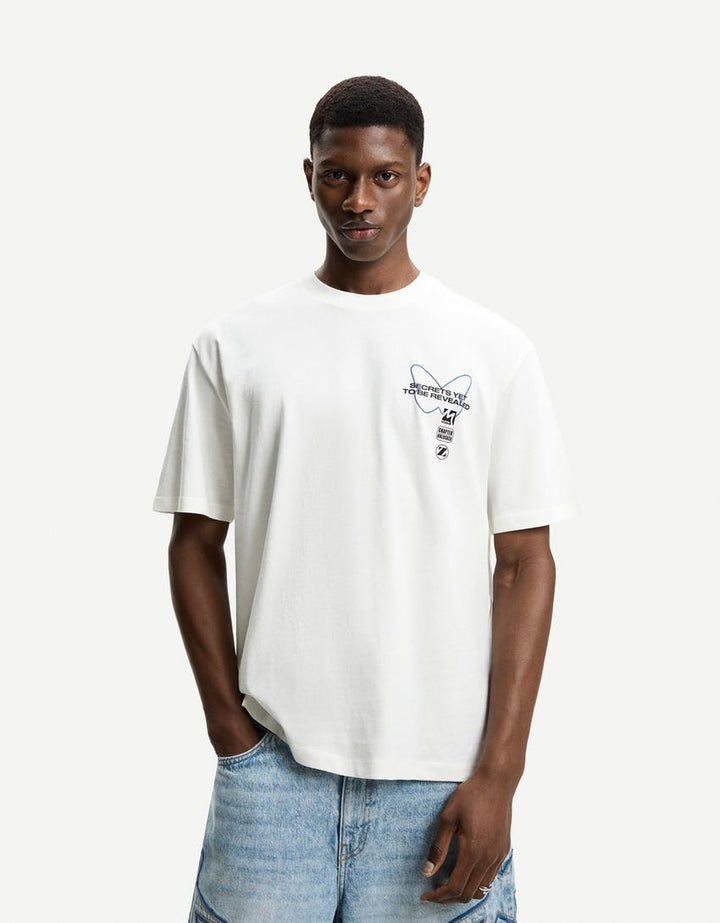 Póló BERSHKA, fehér