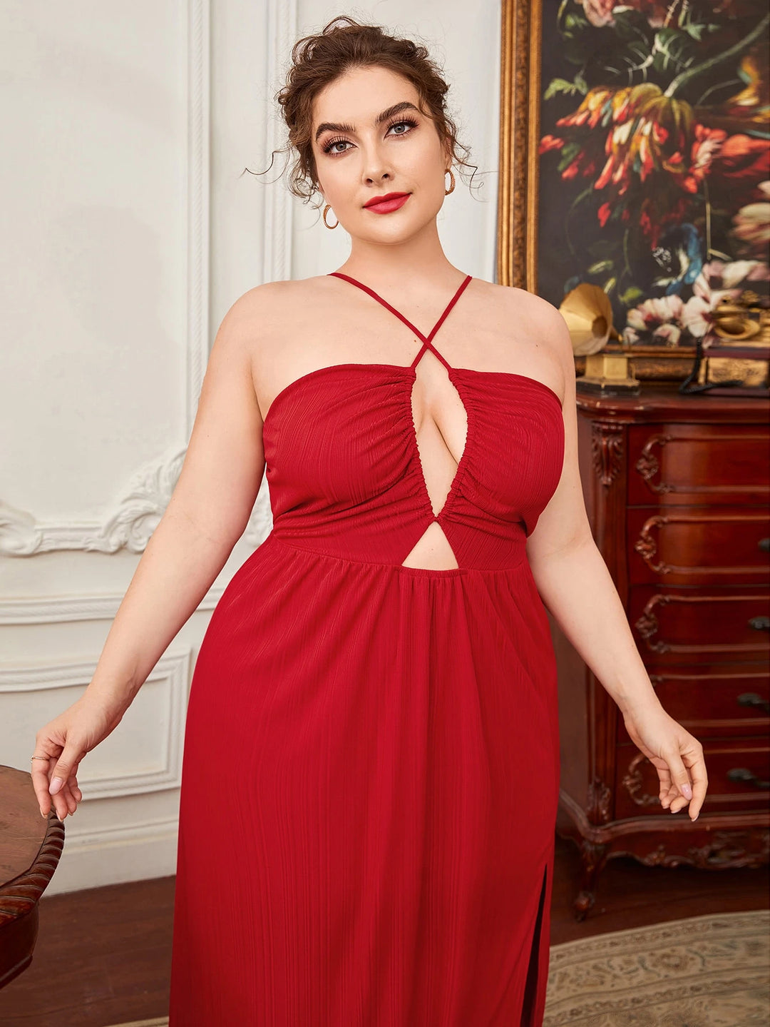 Rochie midi SHEIN, roșu