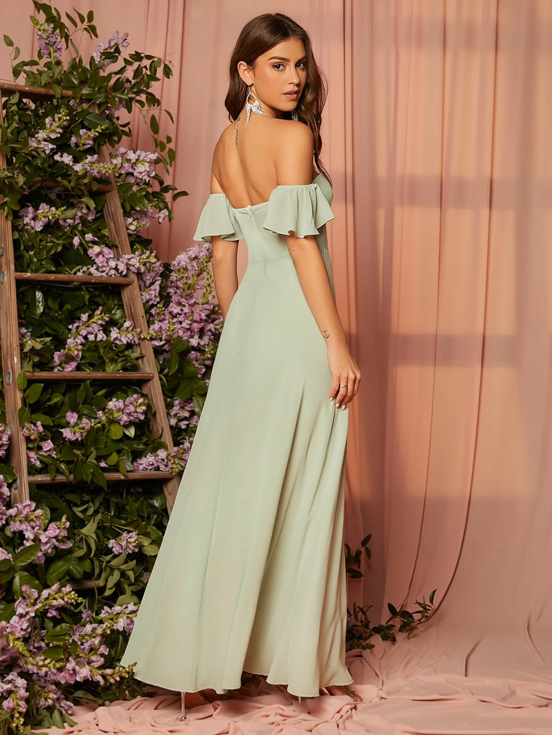 Rochie maxi SHEIN, verde