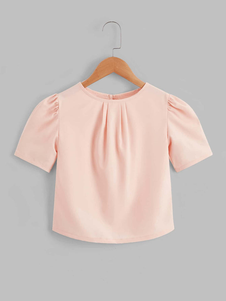 SHEIN, rövid ujjú ing, rózsaszín