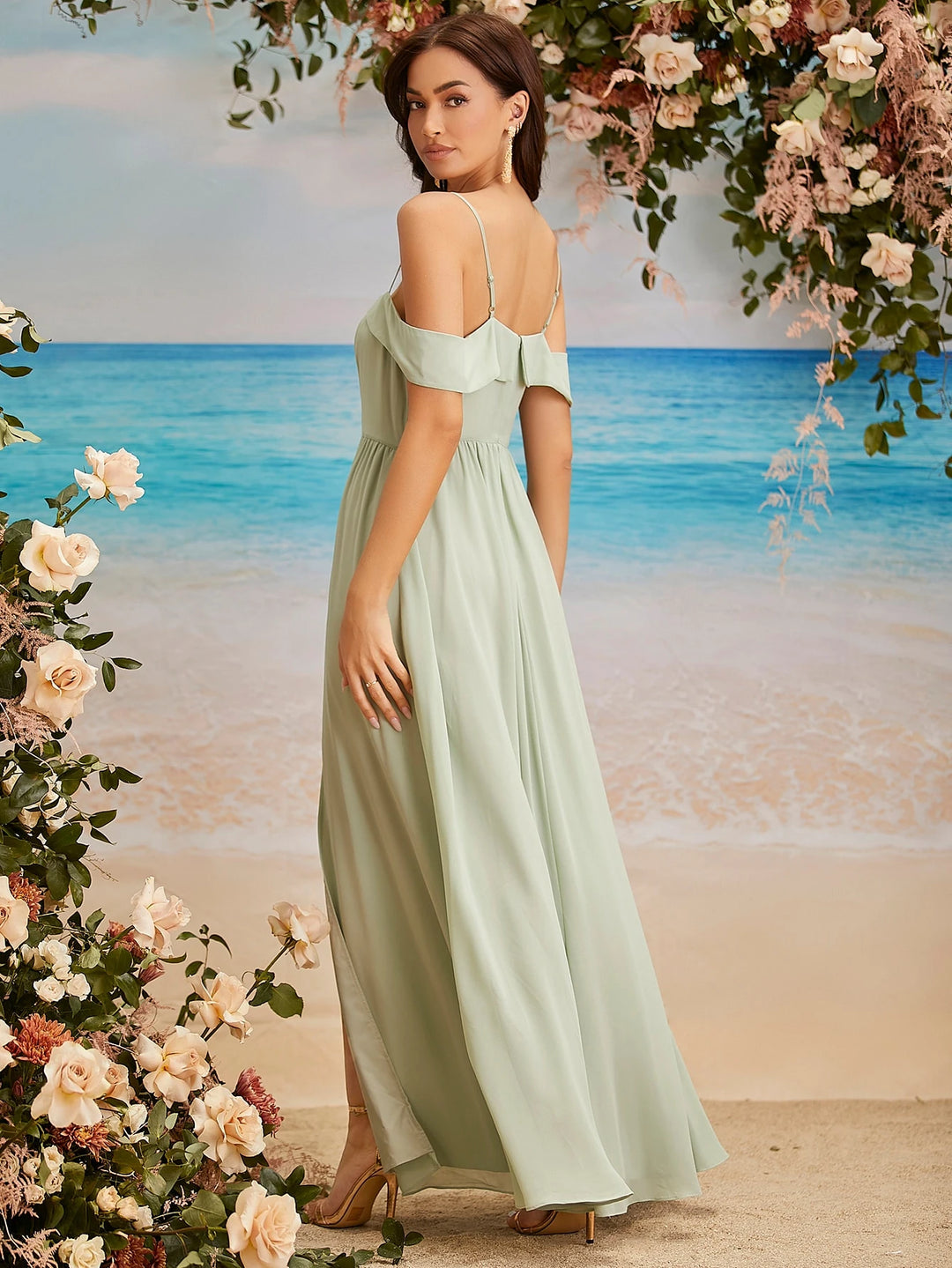 Rochie maxi SHEIN, verde