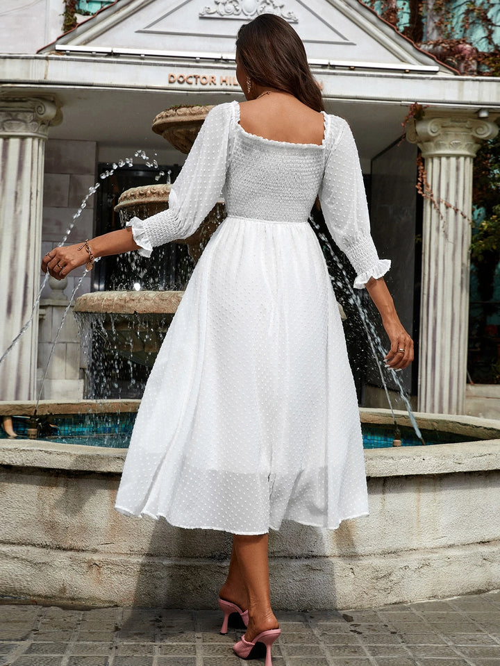 Rochie midi SHEIN, alb