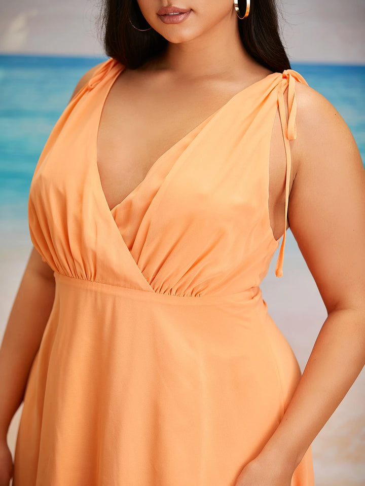 Rochie maxi SHEIN, portocaliu