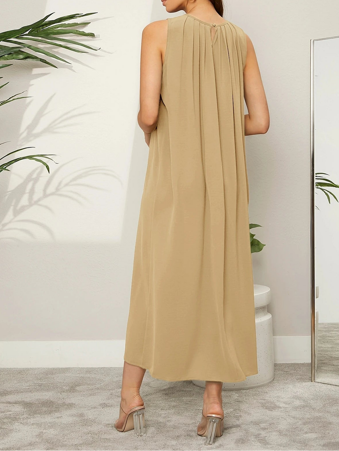 Rochie midi SHEIN, maro