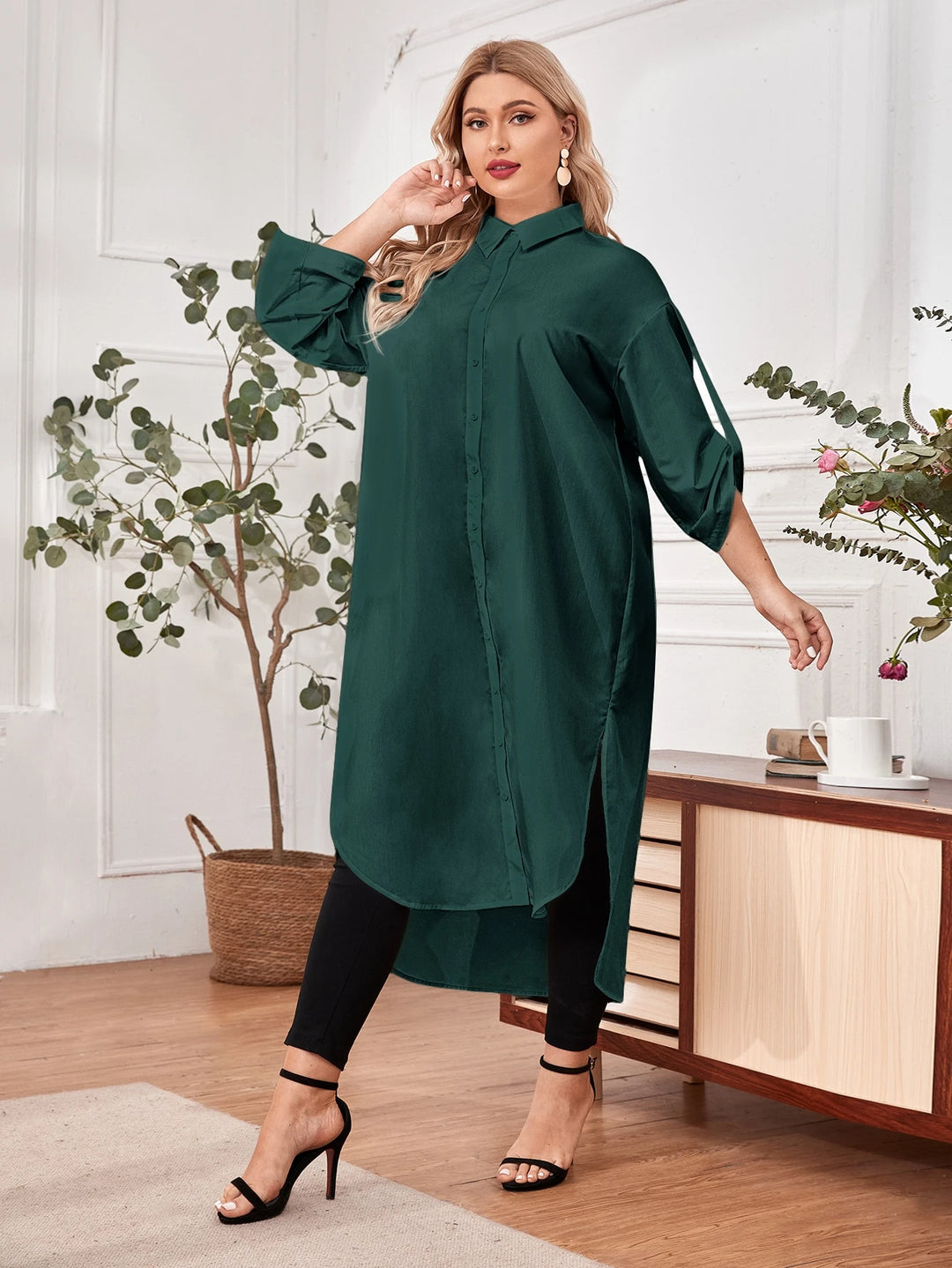 Rochie midi SHIEN, verde