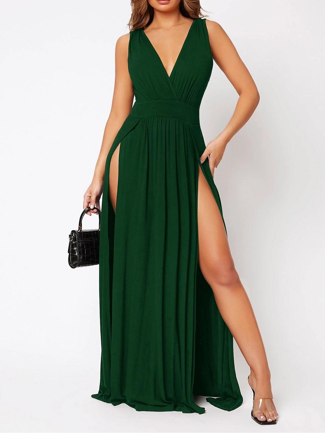 Rochie maxi SHEIN, verde