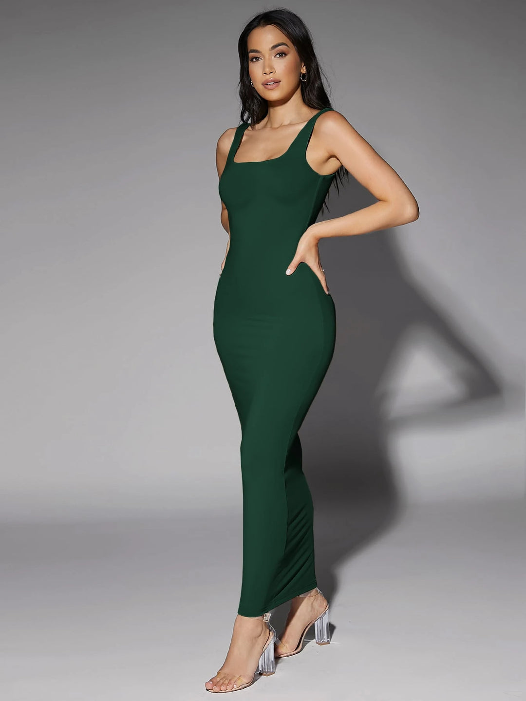 Rochie maxi SHEIN, verde