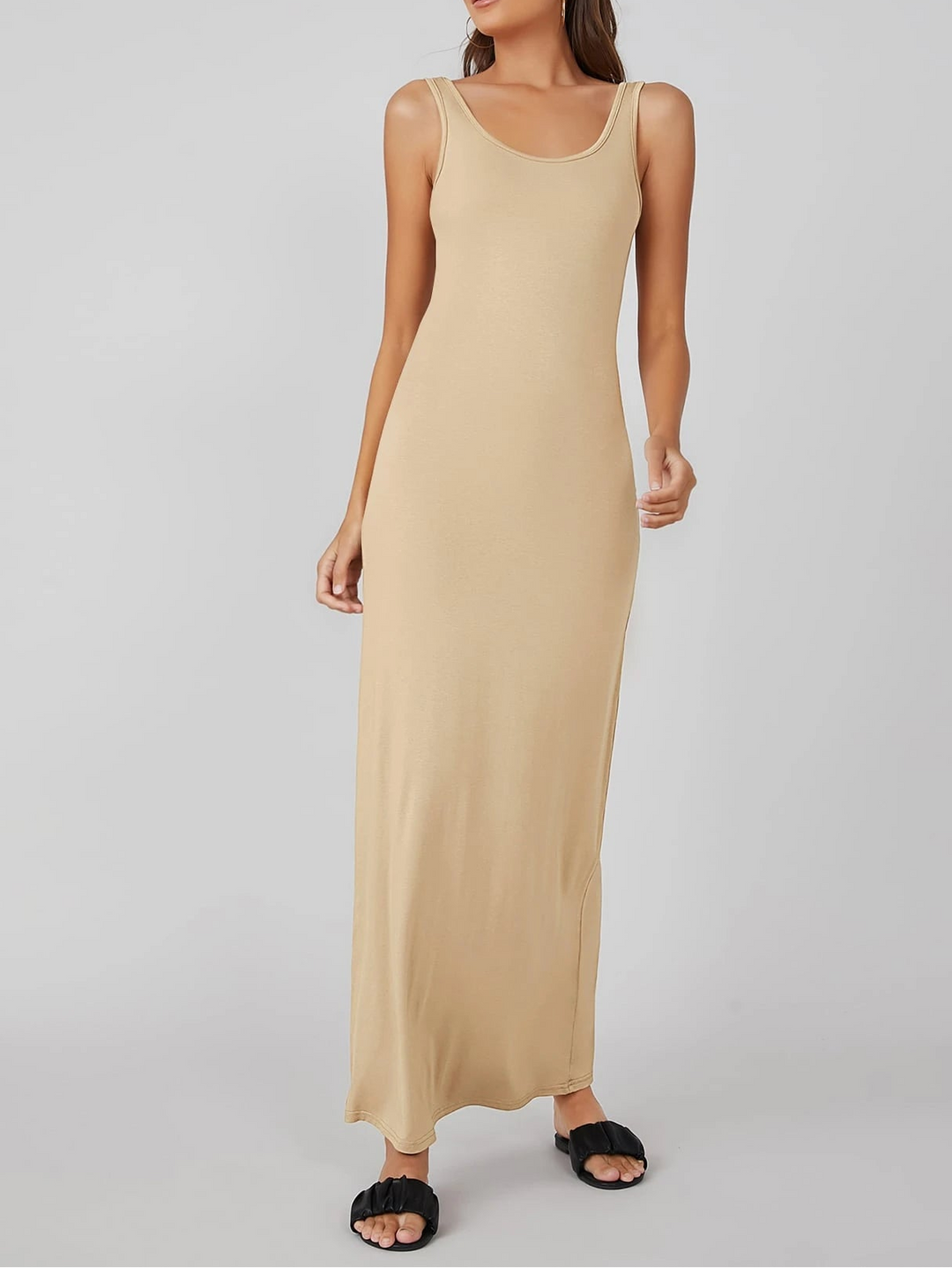 Rochie maxi SHEIN, bej