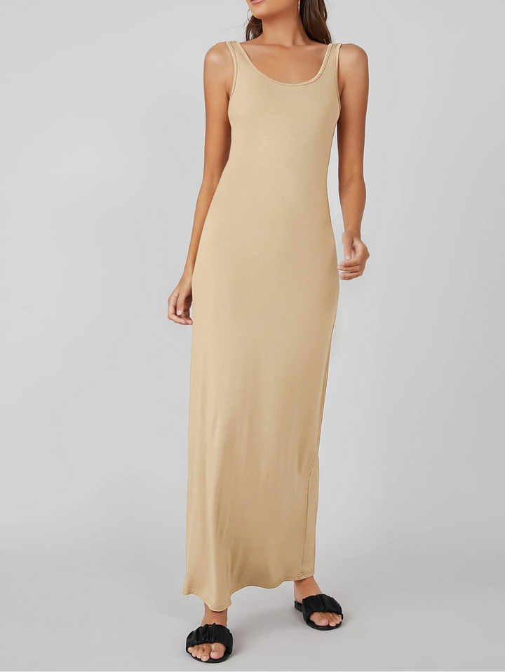 Rochie maxi SHEIN, bej