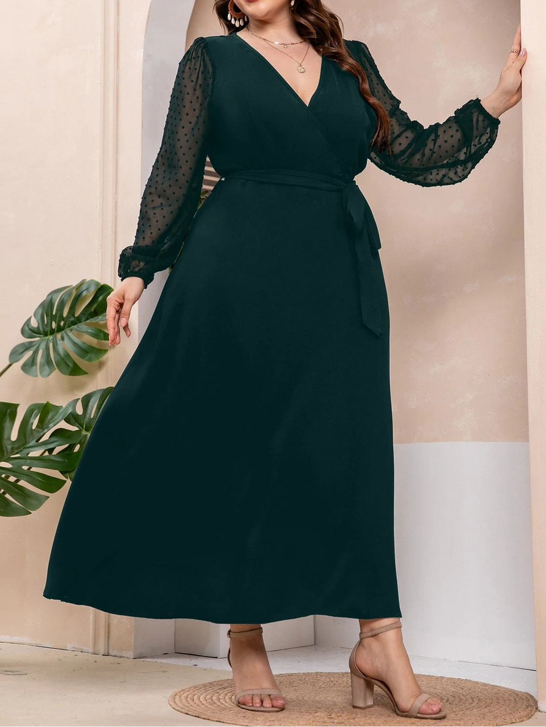Rochie maxi SHEIN, verde