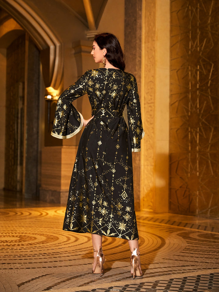 Set caftan și jalabiya SHEIN, negru