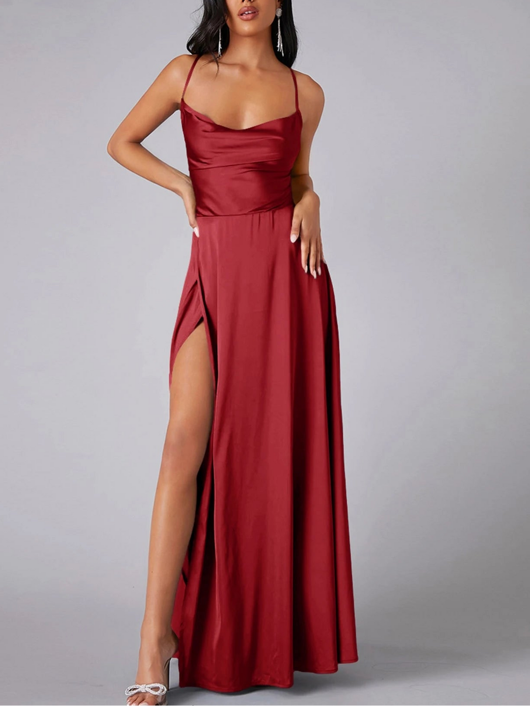 SHEIN maxi ruha, piros