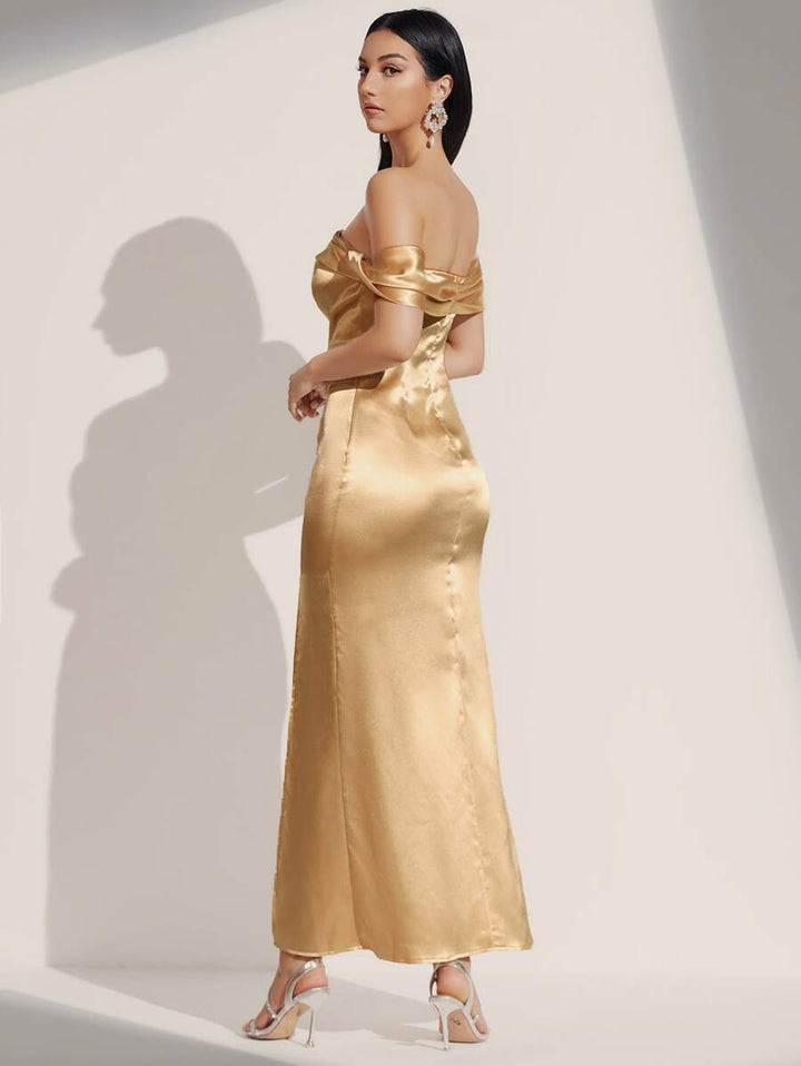 Rochie maxi SHEIN, auriu