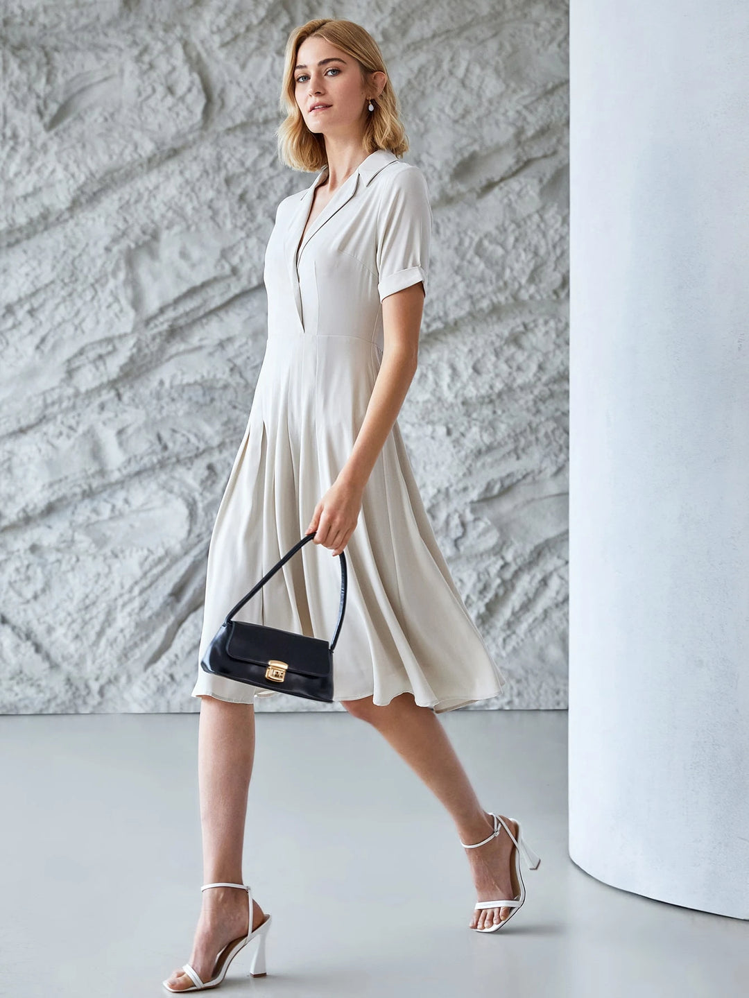 Rochie midi SHEIN, bej