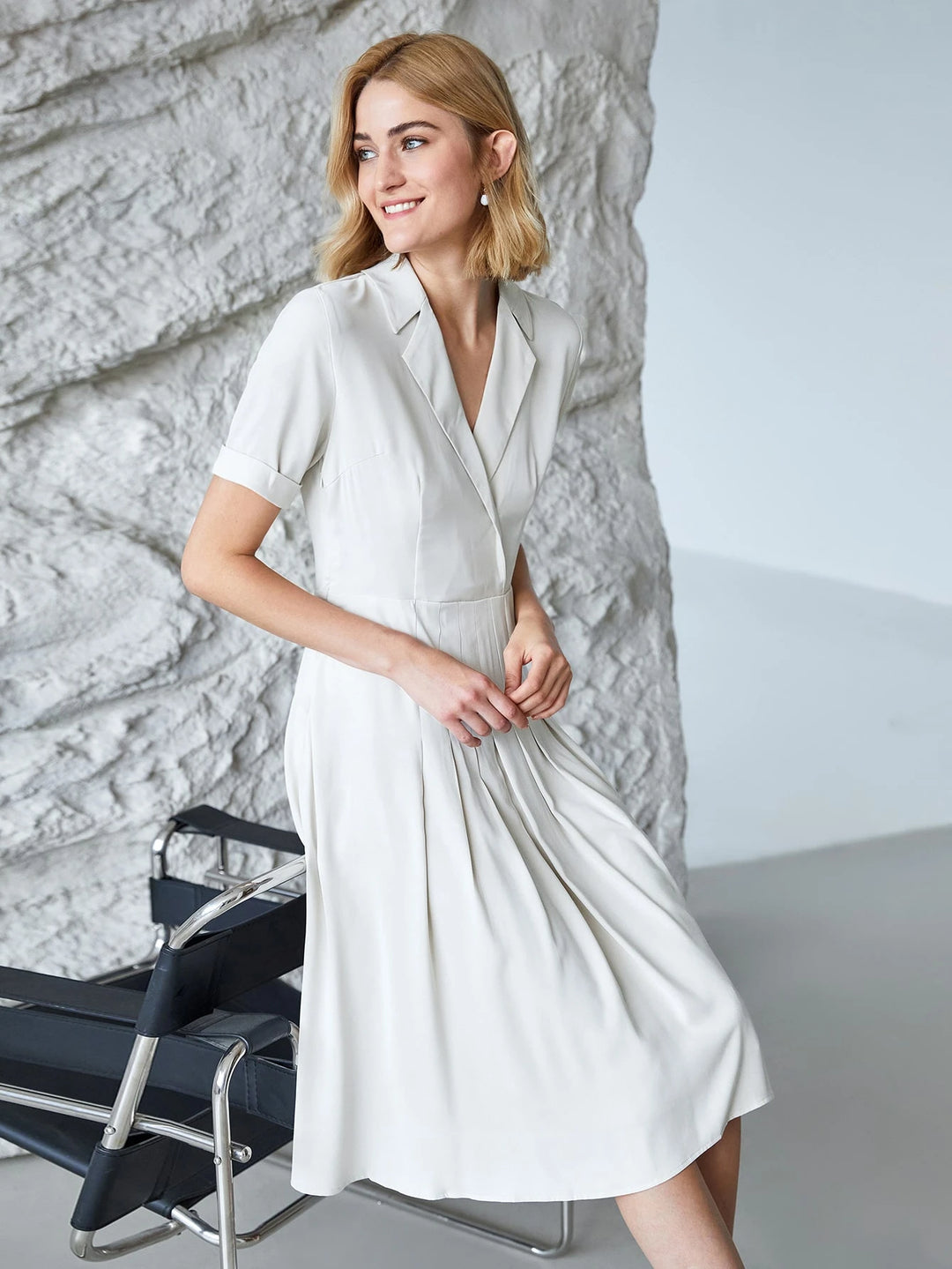 Rochie midi SHEIN, bej