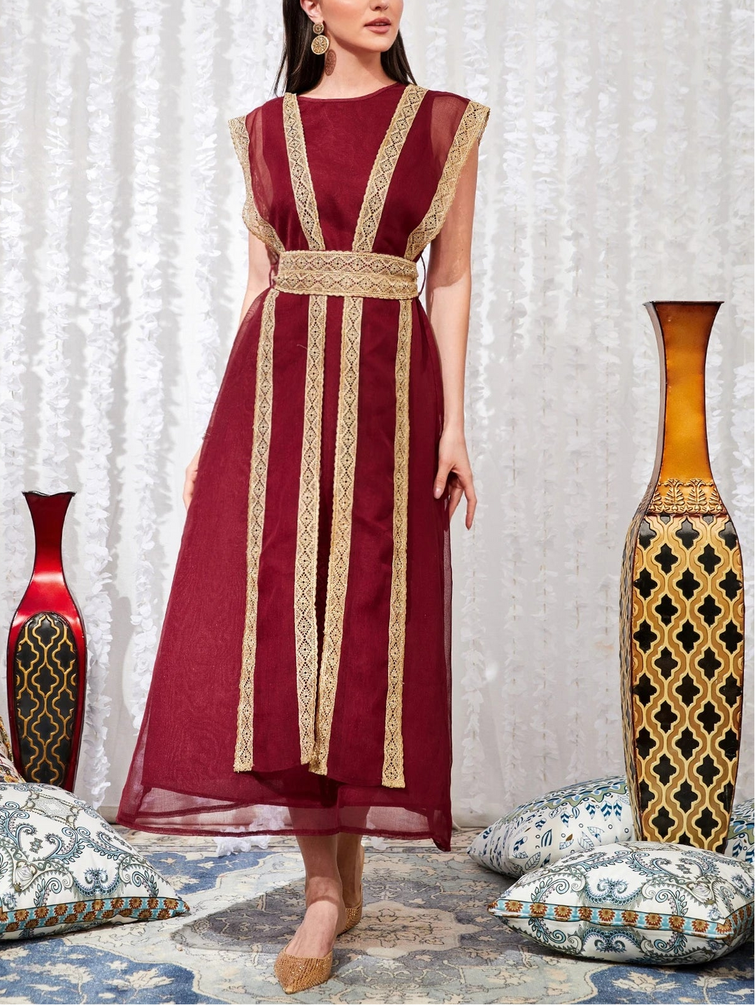 Rochie maxi SHEIN, vișiniu