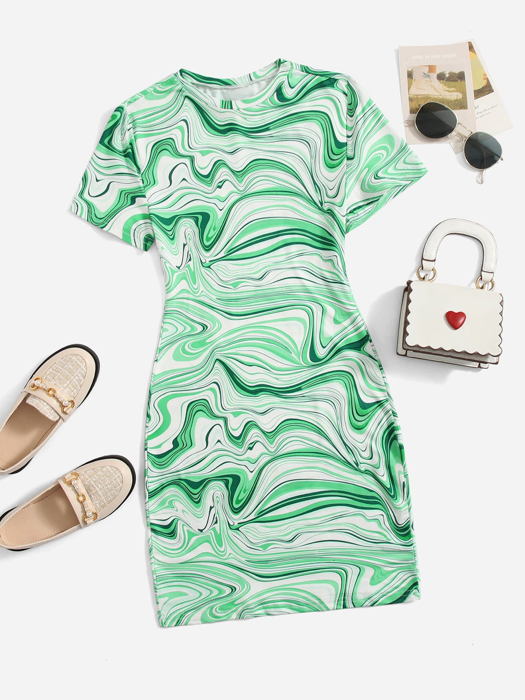 Rochie SHEIN, verde