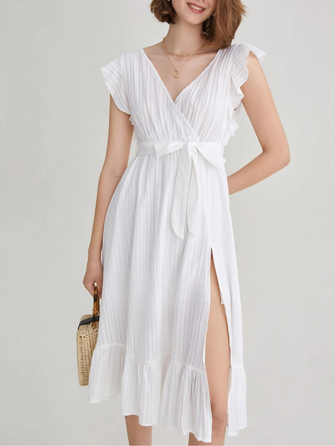 Rochie midi SHEIN, alb