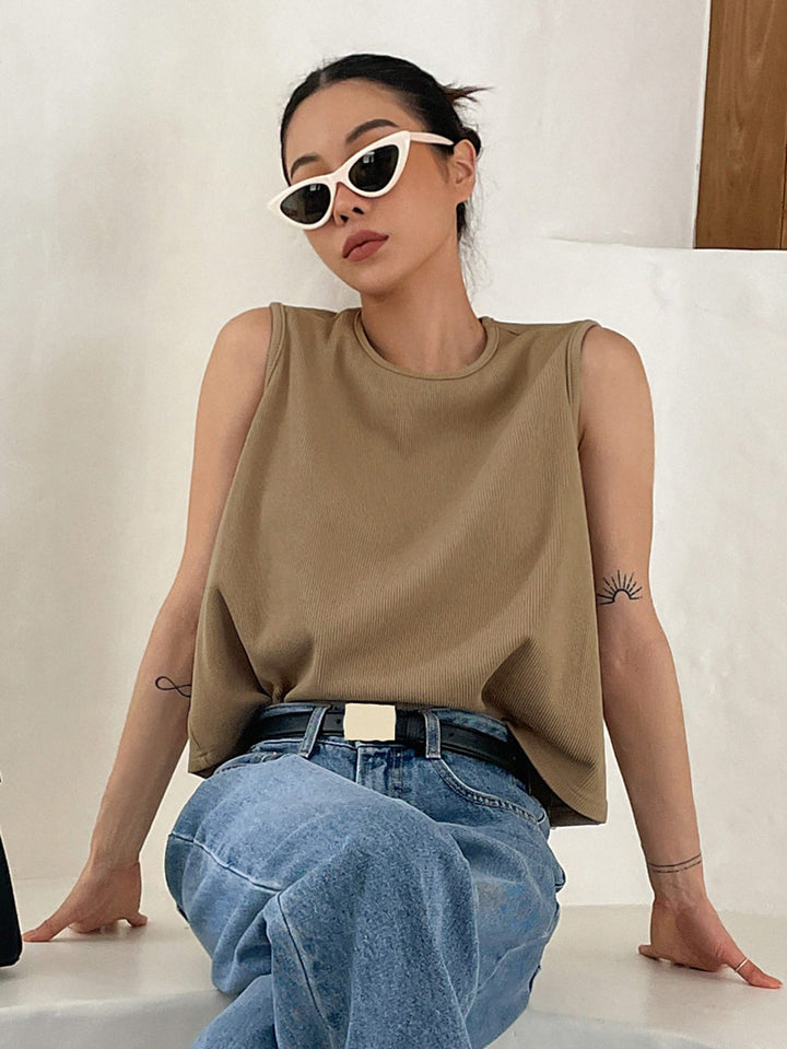 SHEIN trikó, khaki
