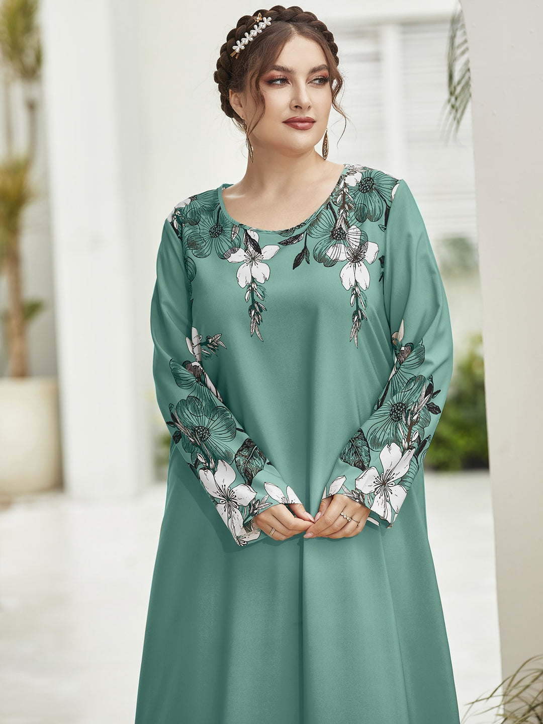 SHEIN maxi ruha, zöld
